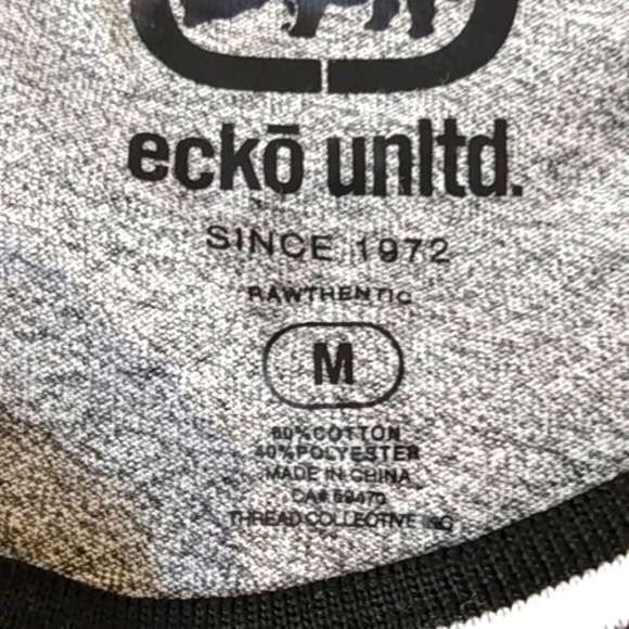ECKO UNLTD GREY BLACK SLEEVELESS BASKETBALL WORKOUT JERSEY SIZE MEDIUM NWT - Picture 2 of 7